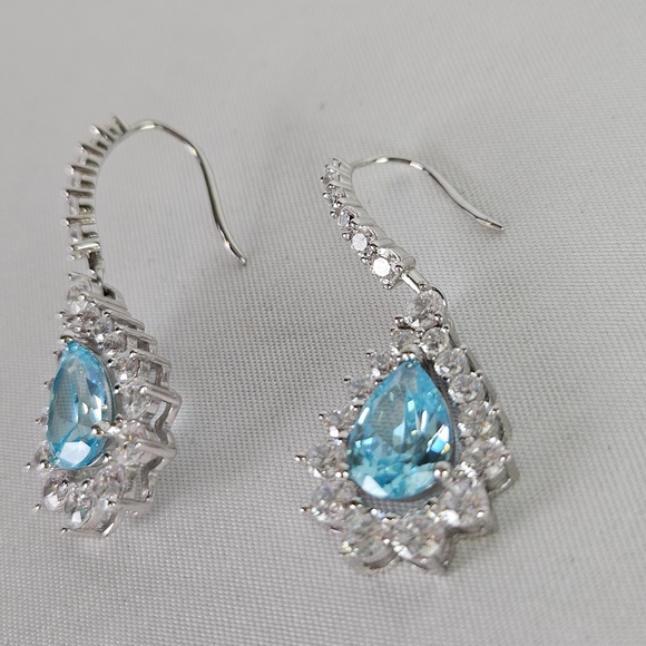 Anna Zuckerman Carlisle Tear Drop Earrings - Aquamarine - Picture 2 of 8